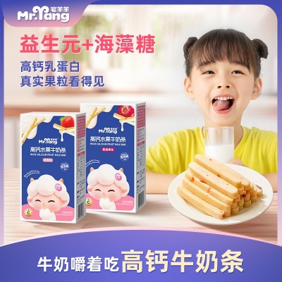 宅羊羊蔓越莓水果牛奶条益生元奶酪棒儿童干吃奶片零食独立小包装