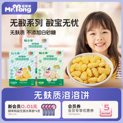 宅羊羊无麸质溶溶饼儿童零食饼干无小麦无蛋奶送宝宝食谱