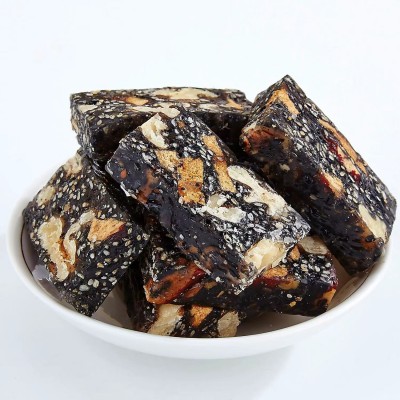 黑芝麻红枣核桃软糕独立包批发代发500g 软糯芝麻饼糕点黑芝麻糕